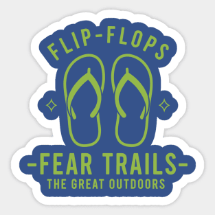 Flip Flops Fear Trails Sticker